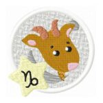 Sternzeichen Steinbock im Comic Stil Stickdatei [Digital]