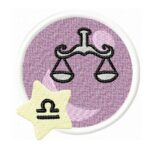 Sternzeichen im Waage Comic Stil Stickdatei [Digital]