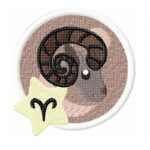 Sternzeichen Widder im Comic Stil Stickdatei [Digital]