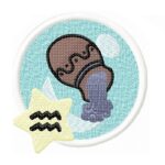 Sternzeichen Wassermann im Comic Stil Stickdatei [Digital]