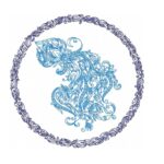 Elegantes Sternzeichen Wassermann im Doodle Stil Stickdatei [Digital]