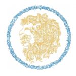 Elegantes Sternzeichen Löwe im Doodle Stil Stickdatei [Digital]