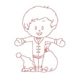 Niedlicher Junge im Nikolauskostüm [Digital]