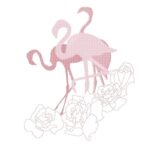 Flamingo mit Rosen [Digital]
