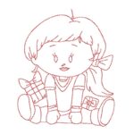 Süßes Mädchen mit Geschenken [Digital]