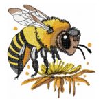 Traumhafte Biene auf der Blüte [Digital]