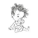 Baby mit Schnuller [Digital]