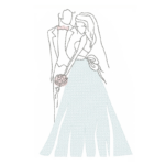 Wunderschönes Brautpaar im Doodle Stil [Digital]