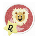 Sternzeichen Löwe im Comic Stil Stickdatei [Digital]