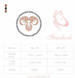 Elegantes Sternzeichen Steinbock im Doodle Stil Stickdatei [Digital] – Bild 3
