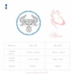 Elegantes Sternzeichen Stier im Doodle Stil Stickdatei [Digital] – Bild 3