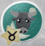 Sternzeichen Stier im Comic Stil Stickdatei [Digital] – Bild 2