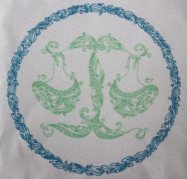 Elegantes Sternzeichen Waage im Doodle Stil Stickdatei [Digital] – Bild 2