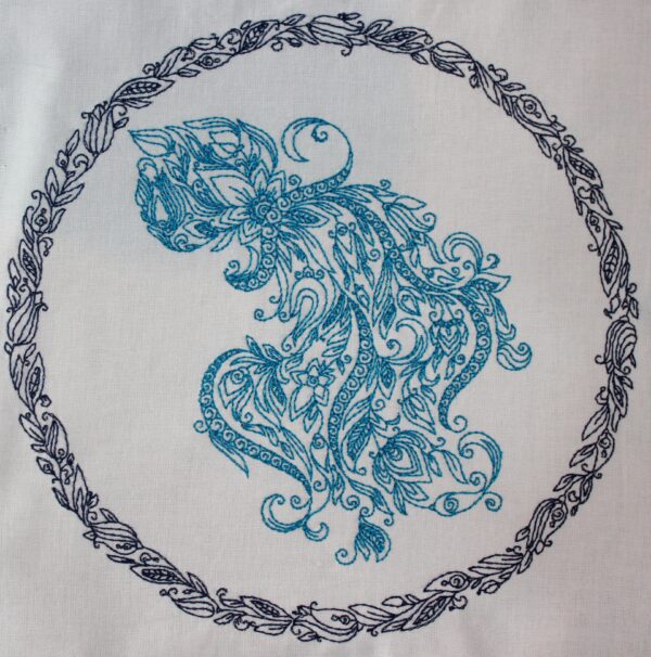 Elegantes Sternzeichen Wassermann im Doodle Stil Stickdatei [Digital] – Bild 2