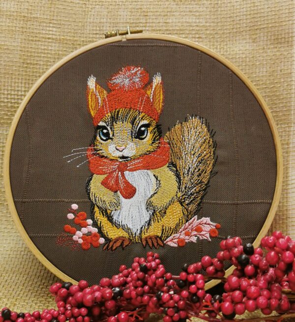 Niedliches Winter Eichhörnchen [Digital] – Bild 2