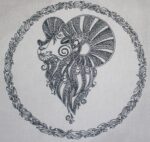 Elegantes Sternzeichen Widder im Doodle Stil Stickdatei [Digital] – Bild 2