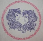 Elegantes Sternzeichen Zwillinge im Doodle Stil Stickdatei [Digital] – Bild 2