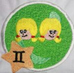 Sternzeichen Zwillinge im Comic Stil Stickdatei [Digital] – Bild 2