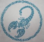 Elegantes Sternzeichen Skorpion im Doodle Stil Stickdatei [Digital] – Bild 2