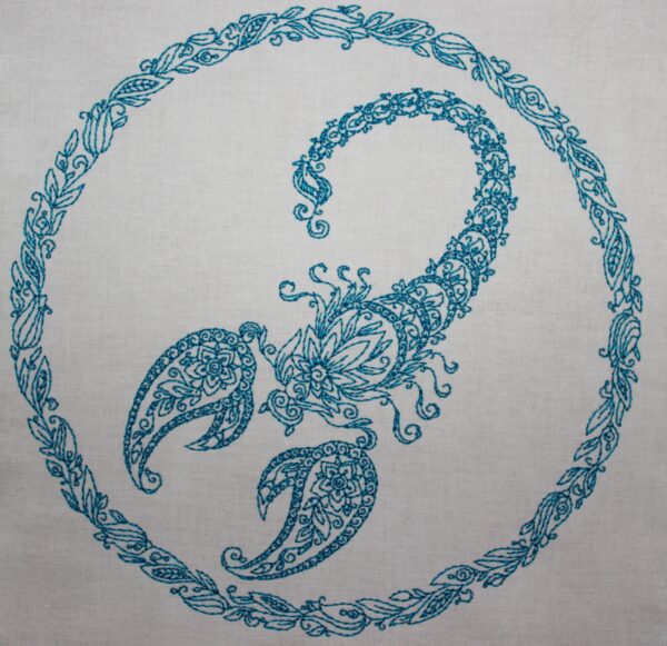 Elegantes Sternzeichen Skorpion im Doodle Stil Stickdatei [Digital] – Bild 2