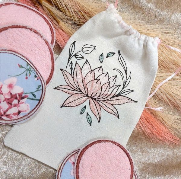 Lotus Stickdatei, elegante Doodle Blume für deine Stickmaschine [Digital] – Bild 4