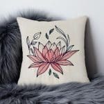 Lotus Stickdatei, elegante Doodle Blume für deine Stickmaschine [Digital] – Bild 3