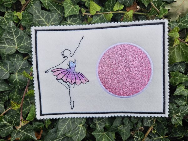 Ballerina Stickdatei, elegante Doodle Frau für deine Stickmaschine [Digital] – Bild 4