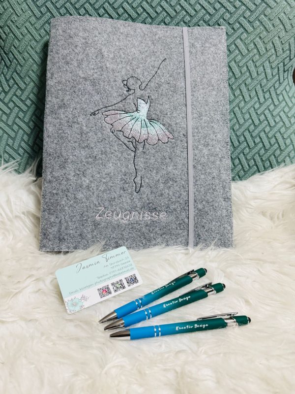 Ballerina Stickdatei, elegante Doodle Frau für deine Stickmaschine [Digital] – Bild 3