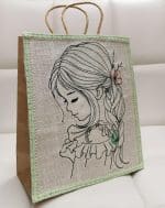 Mädchen Stickdatei, niedliches Mädchen Motiv für deine Stickmaschine [Digital] – Bild 2