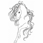 Pferd Stickdatei, zuckersüßes Doodle Pferd für deine Stickmaschine [Digital]