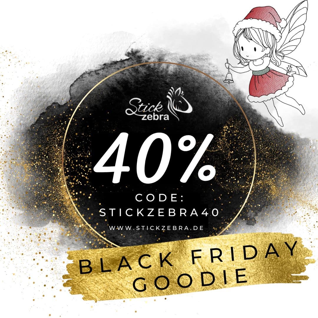 Niedliche Weihnachtselfe Stickdatei, winterliche Elfe für deine Stickmaschine [Digital] – Bild 1