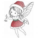 Miri die Weihnachtselfe Stickdatei, winterliche Elfe für deine Stickmaschine [Digital]