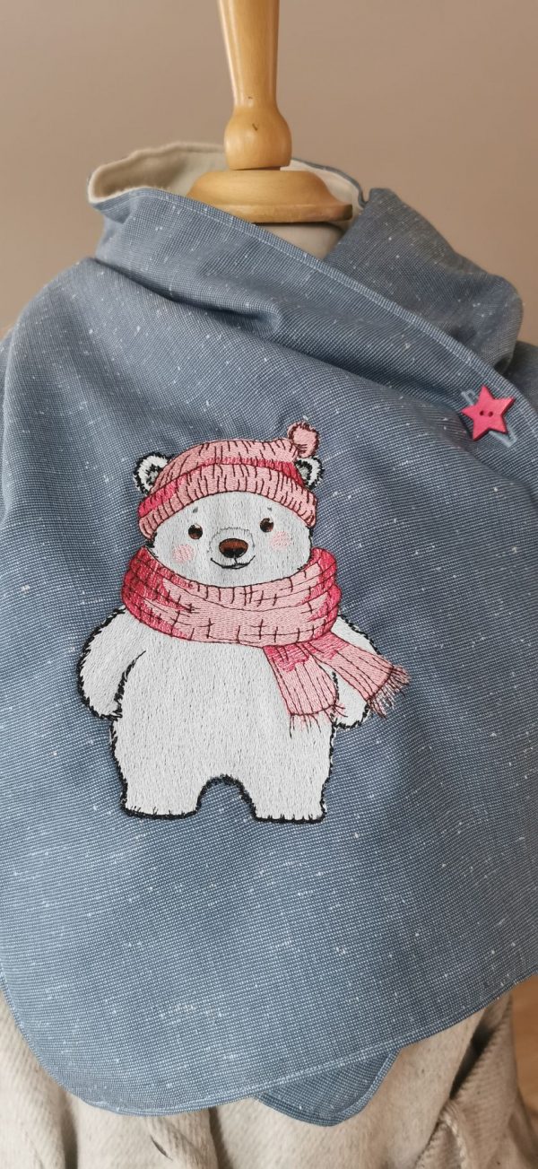 Eisbär Stickdatei, winterlicher Eisbär für deine Stickmaschine [Digital] – Bild 4