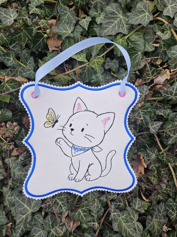 Katze Stickdatei, Doodle Kätzchen für deine Stickmaschine [Digital] – Bild 3