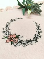 Magnolien Stickdatei, blumiger Rahmen mit Magnolien für deine Stickmaschine [Digital] – Bild 2