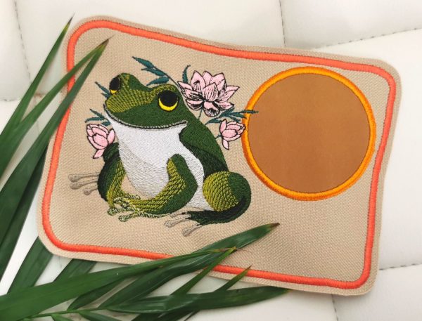 Frosch Stickdatei, blumiger Frosch für deine Stickmaschine [Digital] – Bild 2