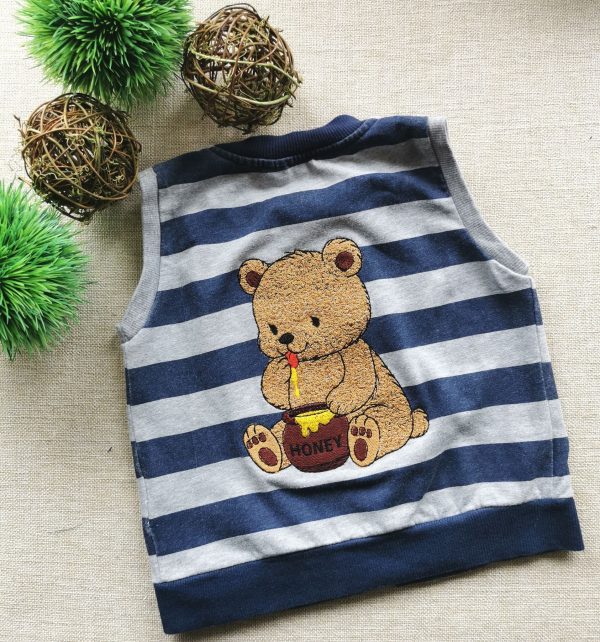 Bär Stickdatei, niedlicher Honigbär für deine Stickmaschine [Digital] – Bild 2