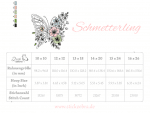 Schmetterling Stickdatei, sommerlicher Schmetterling mit Blumen für deine Stickmaschine [Digital] – Bild 4