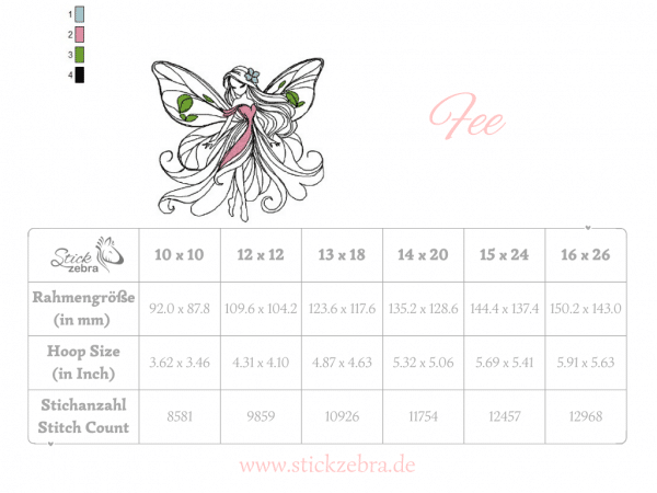 Fee Stickdatei, Doodle Fee für deine Stickmaschine [Digital] – Bild 4