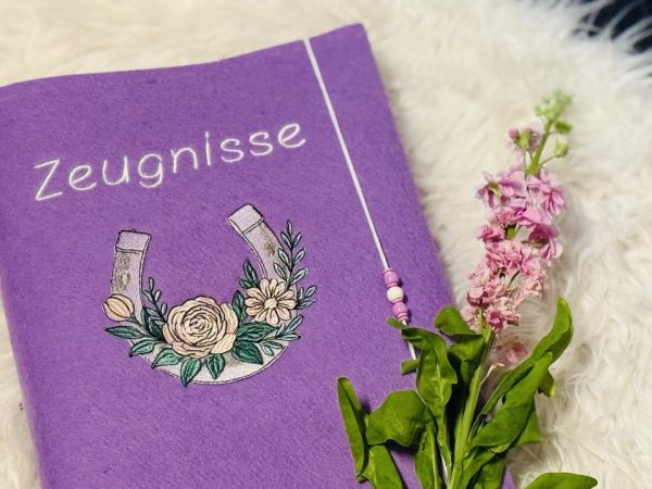 Hufeisen Stickdatei, blumiges Hufeisen für deine Stickmaschine [Digital] – Bild 2
