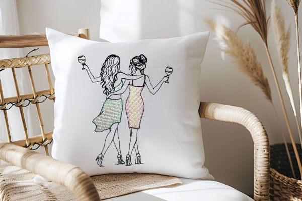 Freundinnen Stickdatei, "Best Friends" Frauen für deine Stickmaschine [Digital] – Bild 5