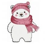 Eisbär Stickdatei, winterlicher Eisbär für deine Stickmaschine [Digital]