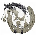 Pferd Stickdatei, springendes Pferd für deine Stickmaschine [Digital]