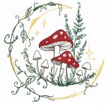 Pilz Stickdatei, magische Pilze für deine Stickmaschine [Digital]