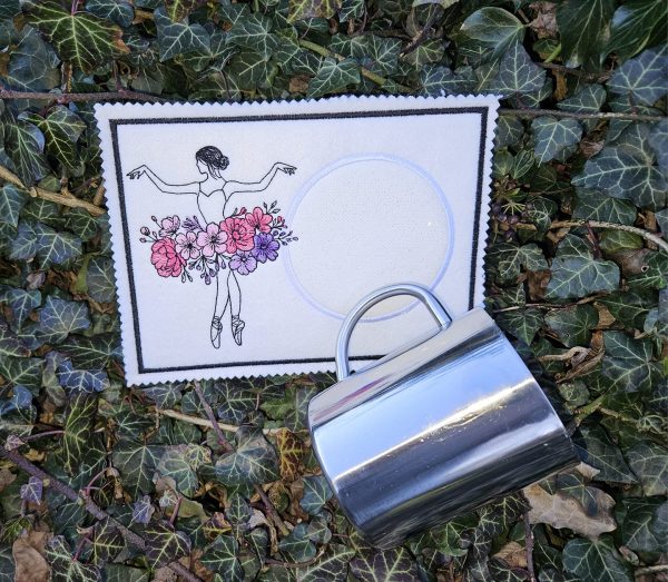 Ballerina Stickdatei, blumige Ballerina für deine Stickmaschine [Digital] – Bild 3
