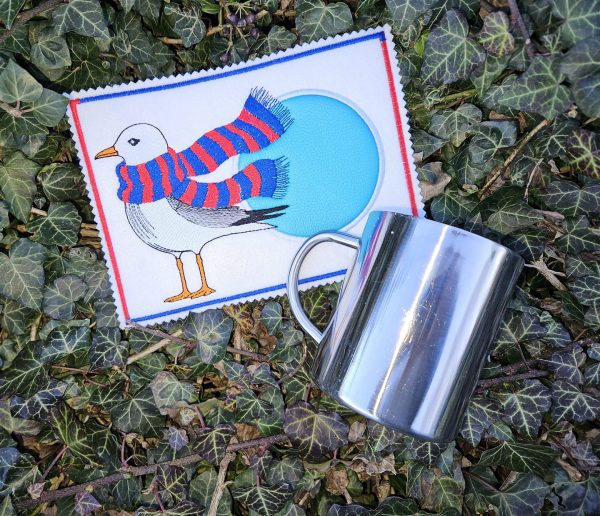 Möwe Stickdatei, winterlicher Möwe mit Schal für deine Stickmaschine [Digital] – Bild 3