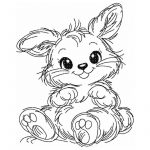 Hase Stickdatei, frecher Doodle Hase für deine Stickmaschine [Digital]