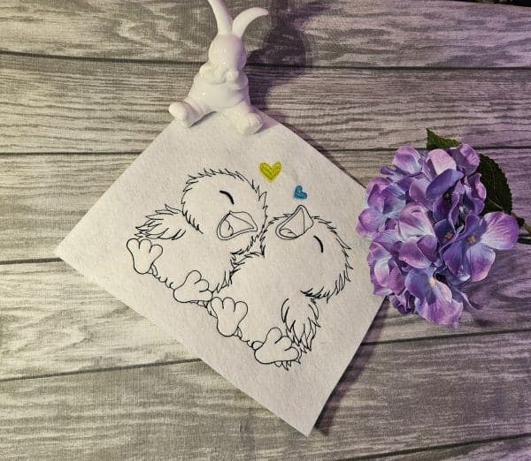 Küken Stickdatei, niedliche Osterküken für deine Stickmaschine [Digital] – Bild 3