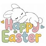 Hase Stickdatei, schlafender Osterhase für deine Stickmaschine [Digital]