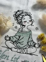 Yoga Lady Stickdatei, niedliche Frau in Yoga Pose für deine Stickmaschine [Digital] – Bild 3